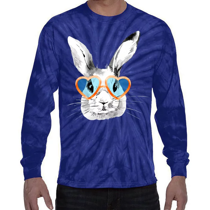 Easter Male Bunny Cute Holiday Tie-Dye Long Sleeve Shirt