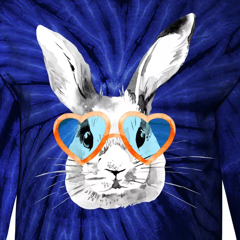 Easter Male Bunny Cute Holiday Tie-Dye Long Sleeve Shirt