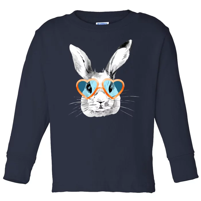 Easter Male Bunny Cute Holiday Toddler Long Sleeve Shirt