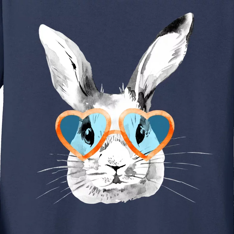 Easter Male Bunny Cute Holiday Kids Long Sleeve Shirt