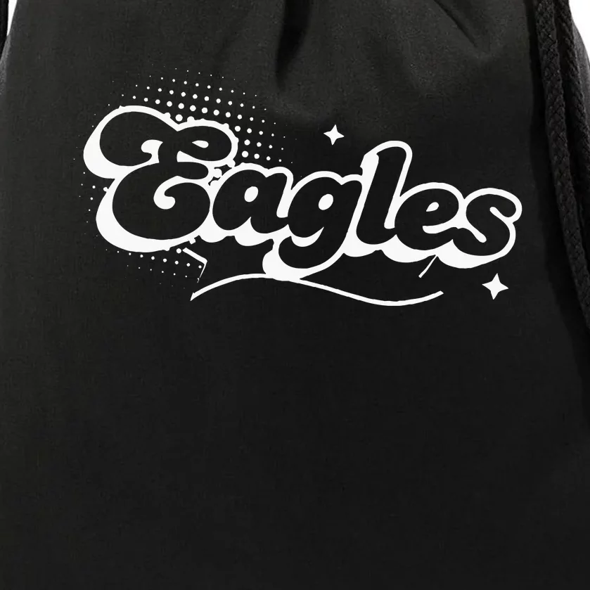 Eagles Mascot Back To School Spirit Sport Fans Game Drawstring Bag