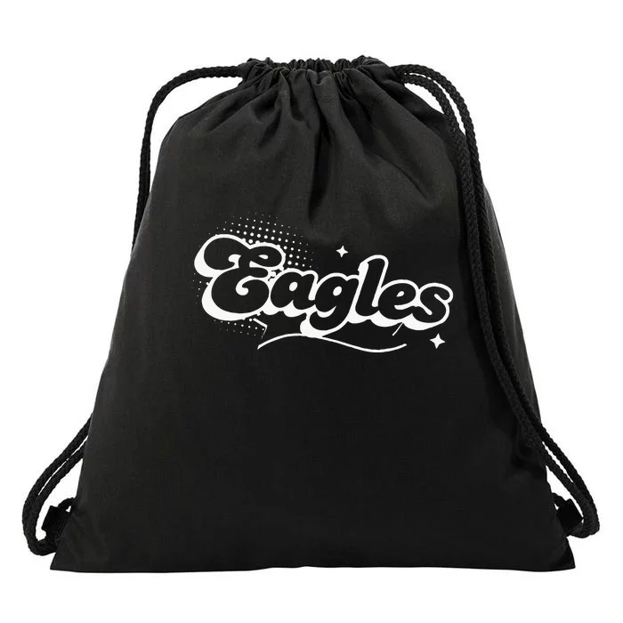 Eagles Mascot Back To School Spirit Sport Fans Game Drawstring Bag