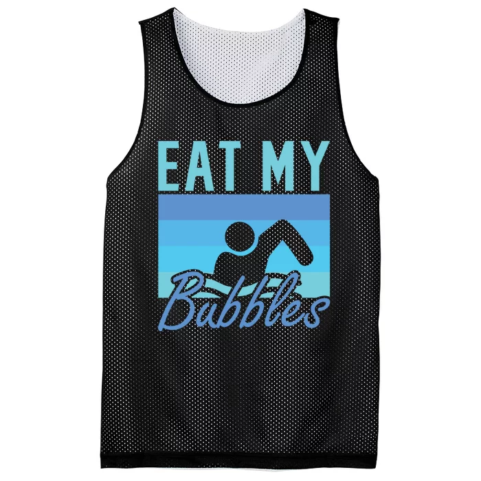 Eat My Bubbles Swim Swimmer Mesh Reversible Basketball Jersey Tank