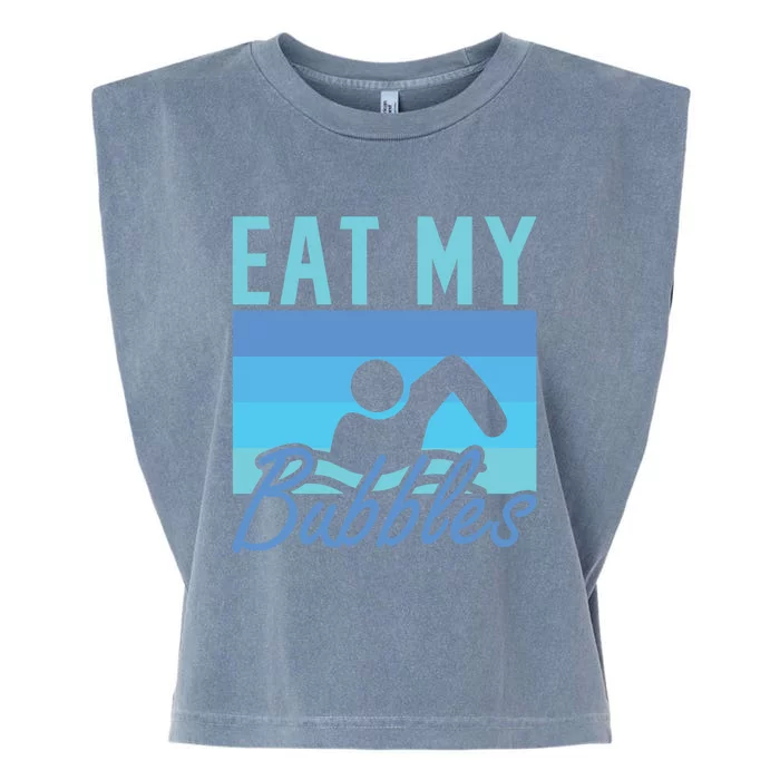 Eat My Bubbles Swim Swimmer Garment-Dyed Women's Muscle Tee