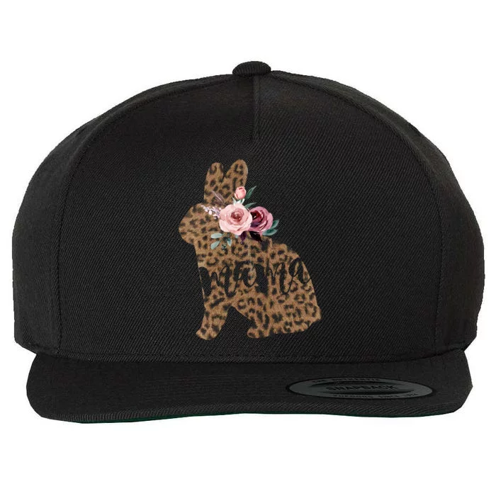 Easter Mama Bunny Floral Leopard Print Meaningful Gift Wool Snapback Cap