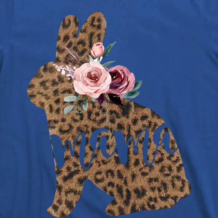 Easter Mama Bunny Floral Leopard Print Meaningful Gift T-Shirt