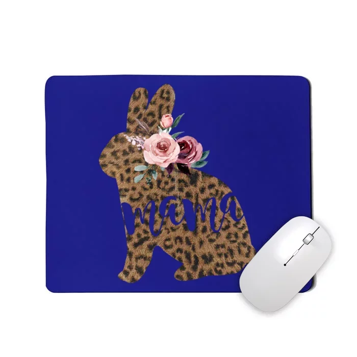 Easter Mama Bunny Floral Leopard Print Meaningful Gift Mousepad