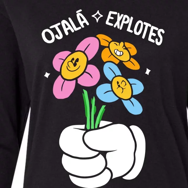 El Mariana Born Ojalá Explotes. Womens Cotton Relaxed Long Sleeve T-Shirt