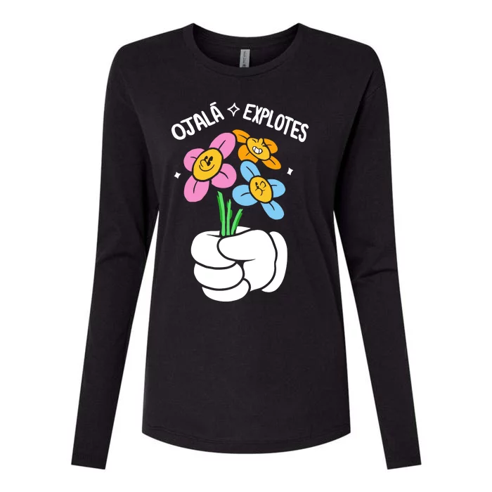 El Mariana Born Ojalá Explotes. Womens Cotton Relaxed Long Sleeve T-Shirt