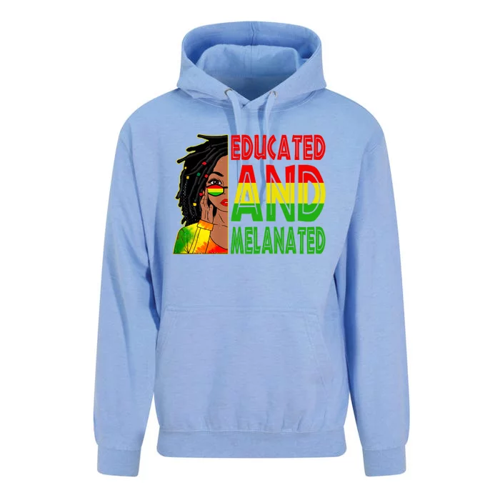 Educated Melanated Black Teacher Black History Juneteenth Gift Unisex Surf Hoodie