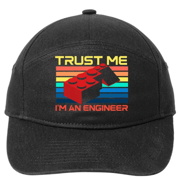 Engineer Master Builder Building Blocks Bricks Bricklayer 7-Panel Snapback Hat