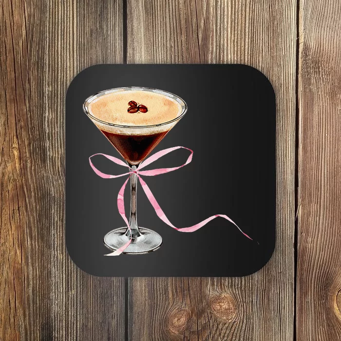 Espresso Martini Bow Graphic Coaster