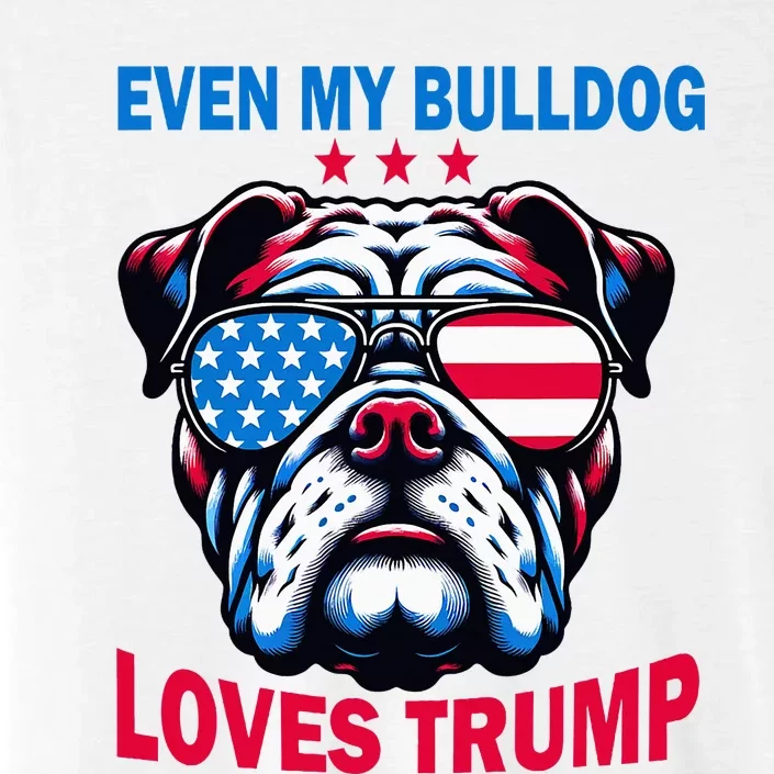 Even My Bulldog Loves Trump Trump Supporter Dog Lover ChromaSoft Performance T-Shirt