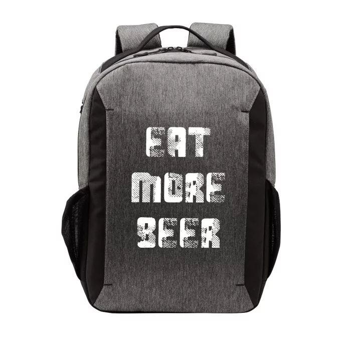 Eat More Beer Distressed Funny Drinking Vector Backpack