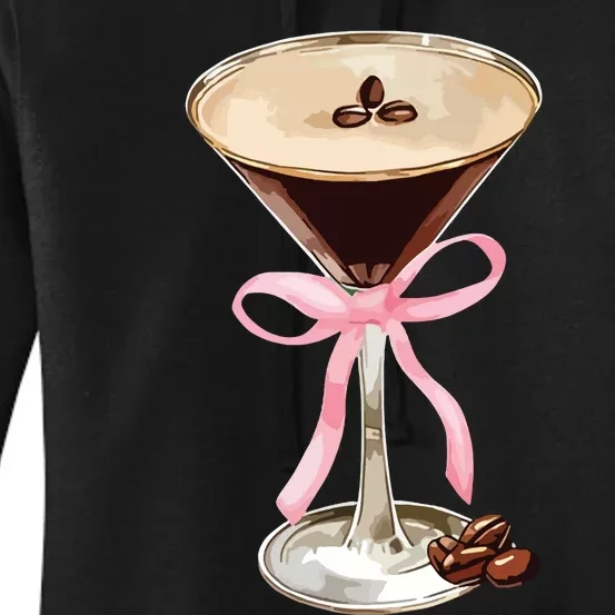 Espresso Martini Bow Graphic For Girl Women Women's Pullover Hoodie