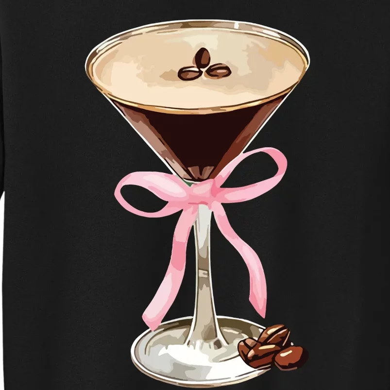 Espresso Martini Bow Graphic For Girl Women Tall Sweatshirt