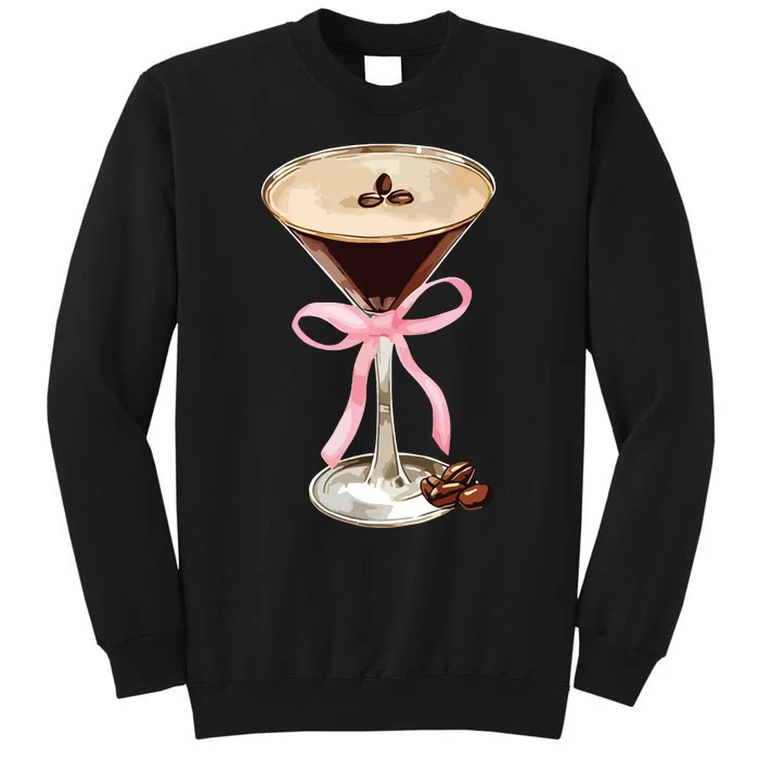 Espresso Martini Bow Graphic For Girl Women Tall Sweatshirt