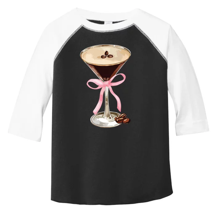 Espresso Martini Bow Graphic For Girl Women Toddler Fine Jersey T-Shirt