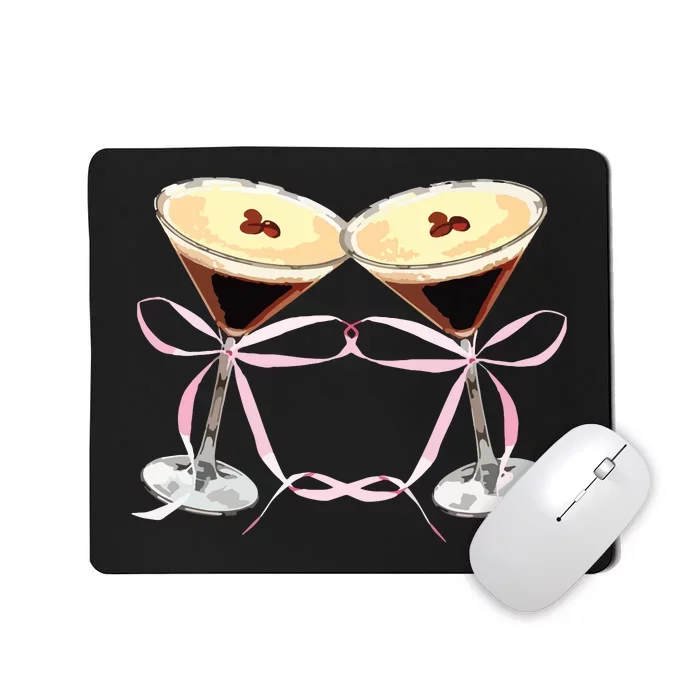 Espresso Martini Bow Graphic For Girl Women Mousepad