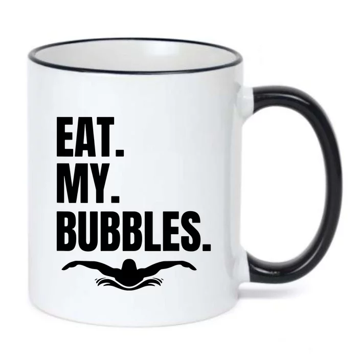 Eat My Bubbles For Swim Team Black Color Changing Mug