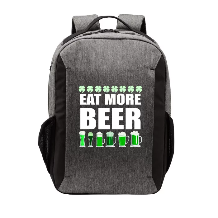 Eat More Beer St. Patrick's Day Irish Clover Green Beer Vector Backpack