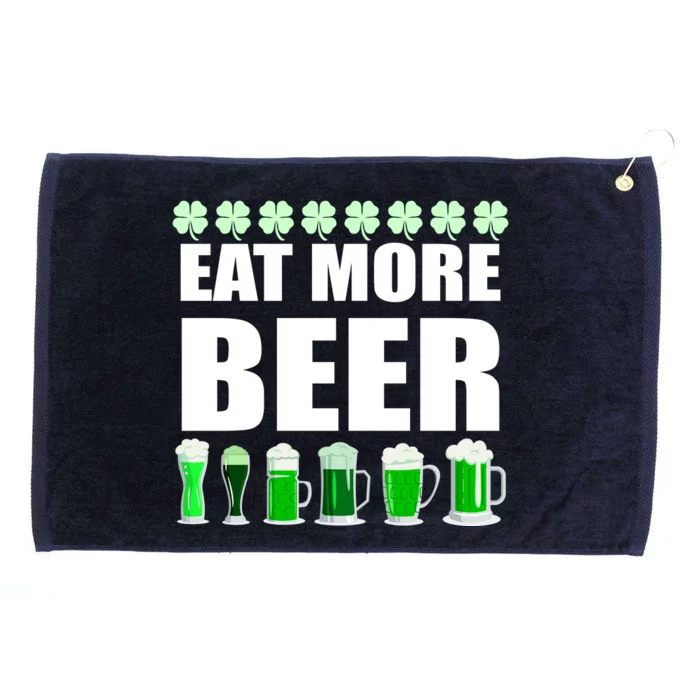 Eat More Beer St. Patrick's Day Irish Clover Green Beer Grommeted Golf Towel