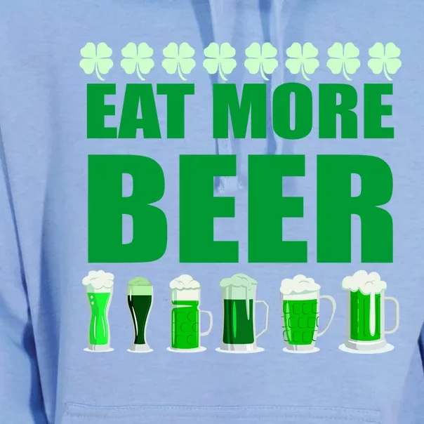 Eat More Beer St. Patrick's Day Irish Clover Green Beer Unisex Surf Hoodie