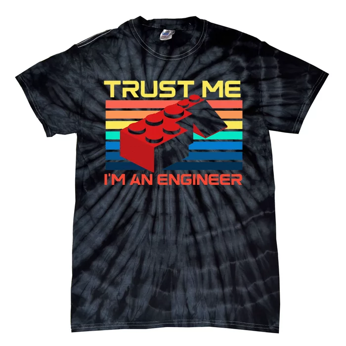 Engineer Master Builder Building Blocks Bricks Bricklayer Tie-Dye T-Shirt