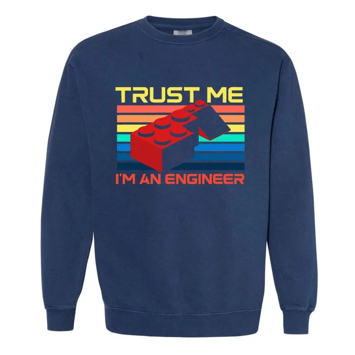 Engineer Master Builder Building Blocks Bricks Bricklayer Garment-Dyed Sweatshirt