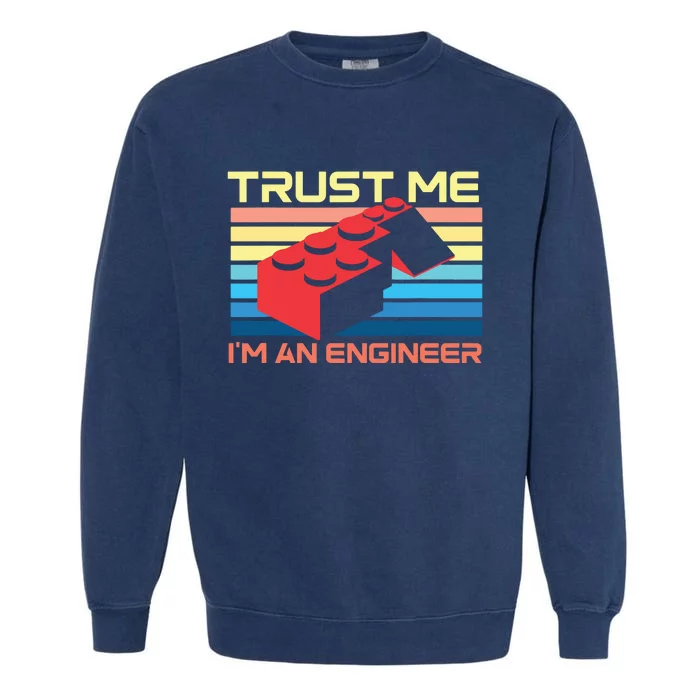 Engineer Master Builder Building Blocks Bricks Bricklayer Garment-Dyed Sweatshirt