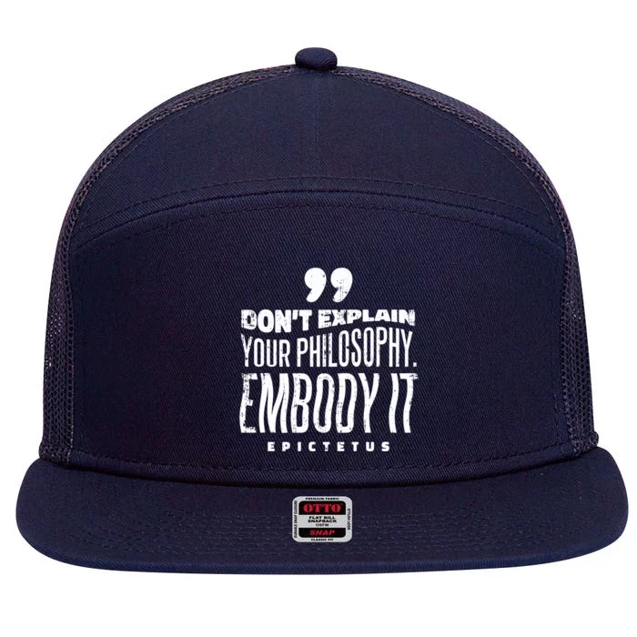 Embody Your Philosophy 7 Panel Mesh Trucker Snapback Hat