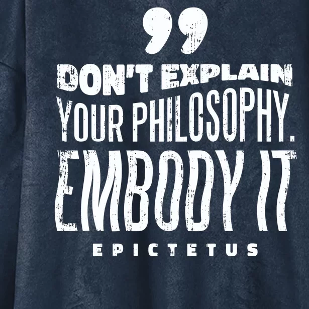 Embody Your Philosophy Hooded Wearable Blanket