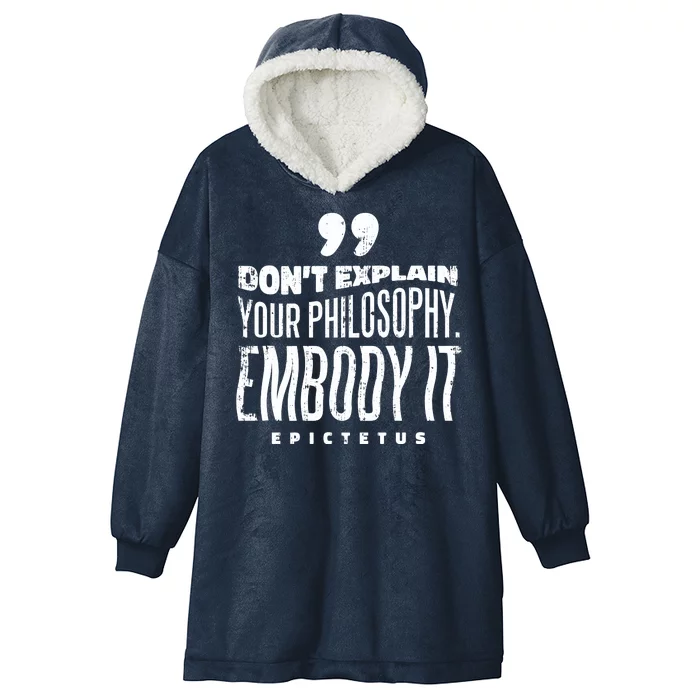 Embody Your Philosophy Hooded Wearable Blanket