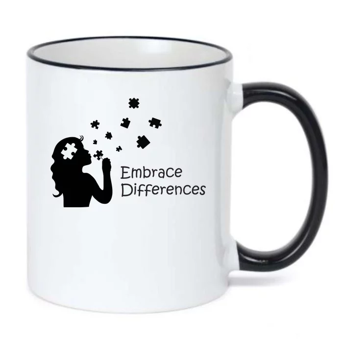 Embrace Differences Black Color Changing Mug