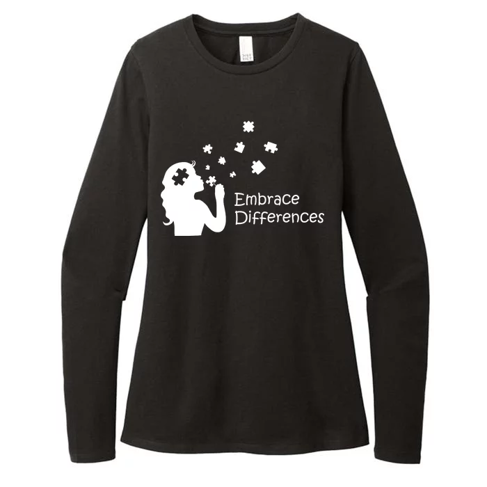 Embrace Differences Womens CVC Long Sleeve Shirt