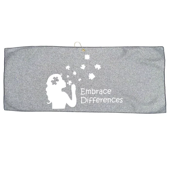 Embrace Differences Large Microfiber Waffle Golf Towel