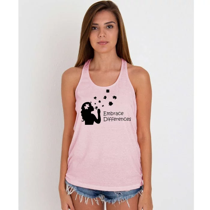 Embrace Differences Women's Knotted Racerback Tank