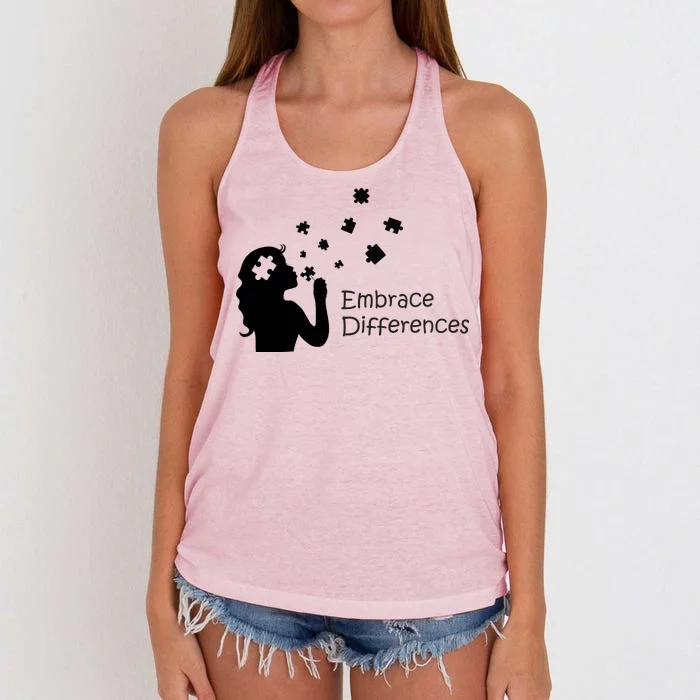 Embrace Differences Women's Knotted Racerback Tank