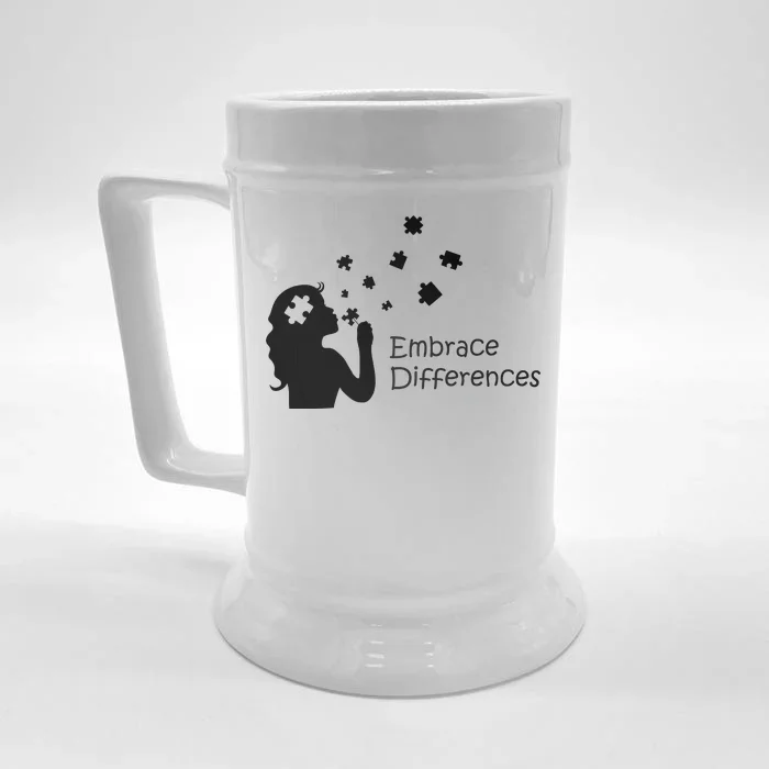 Embrace Differences Front & Back Beer Stein