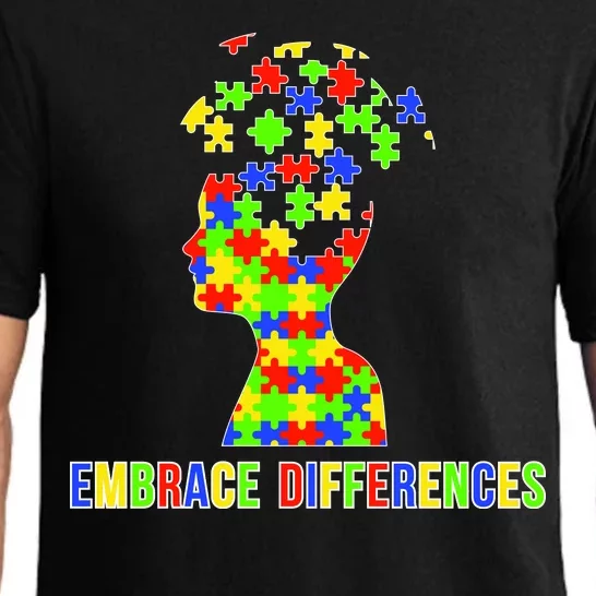 Embrace Differences Autism Awareness Puzzle Pieces Pajama Set