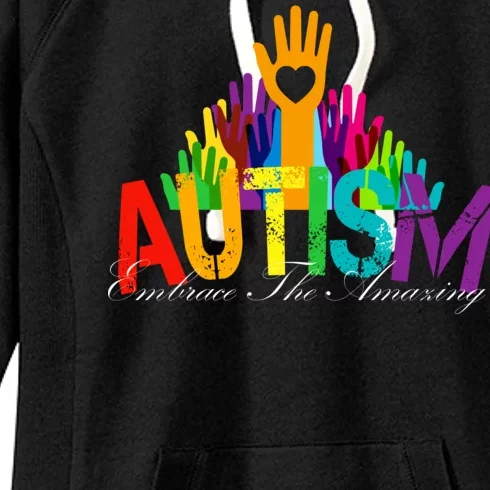 Embrace The Amazing Autism Hands Women's Fleece Hoodie