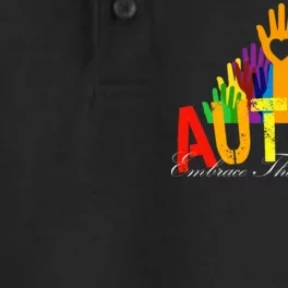 Embrace The Amazing Autism Hands Dry Zone Grid Performance Polo