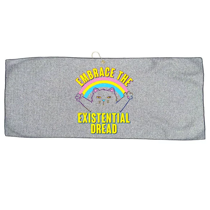 Embrace The Existential Dread Cat Large Microfiber Waffle Golf Towel