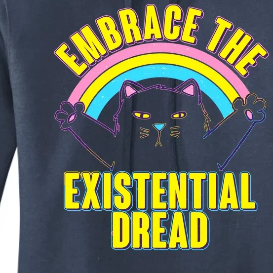 Embrace The Existential Dread Cat Women's Pullover Hoodie