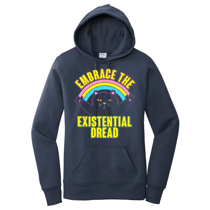 Embrace The Existential Dread Cat Women's Pullover Hoodie