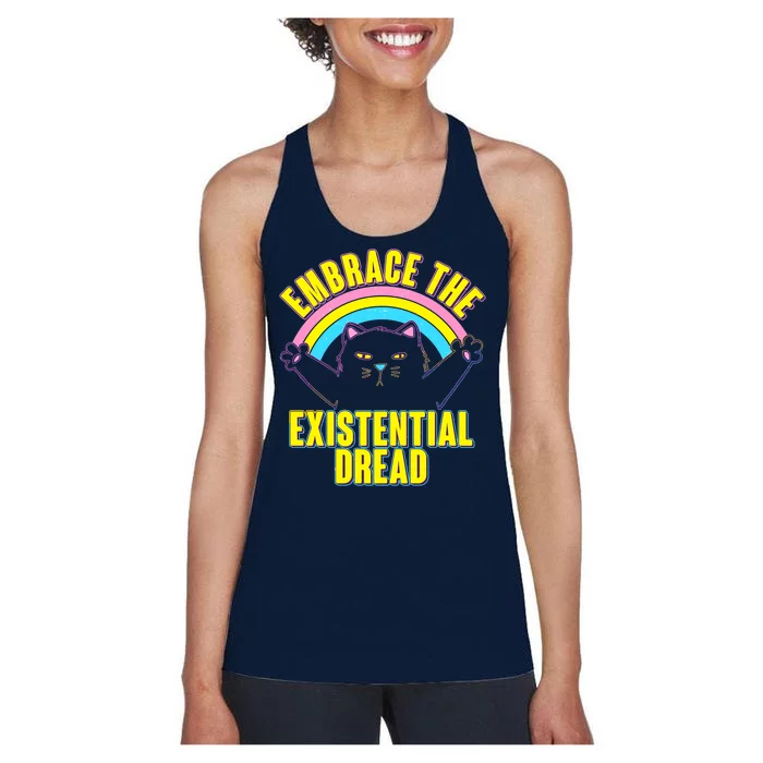 Embrace The Existential Dread Cat Women's Racerback Tank