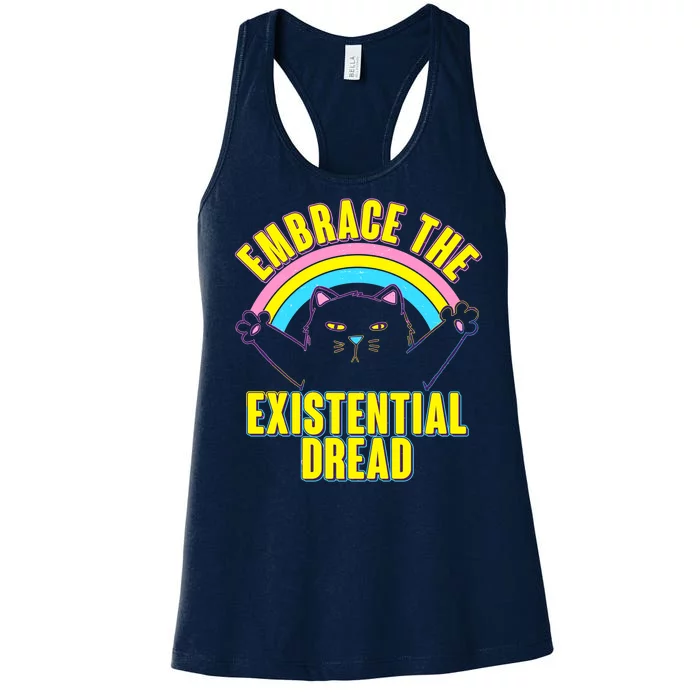 Embrace The Existential Dread Cat Women's Racerback Tank