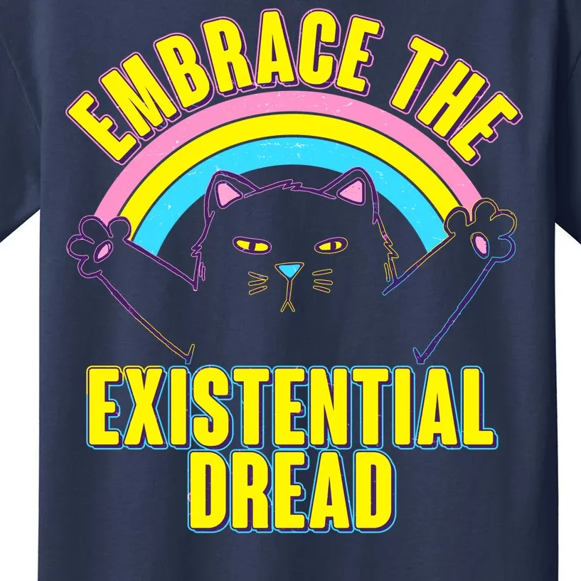 Embrace The Existential Dread Cat Kids T-Shirt