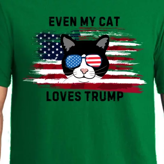 Even My Cat Loves Trump The Felon 2024 Us Election Funny Gift Pajama Set