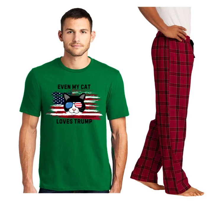 Even My Cat Loves Trump The Felon 2024 Us Election Funny Gift Pajama Set